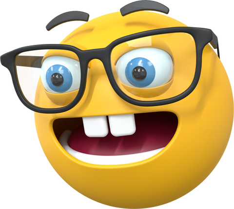 3D Color Icon Nerd Eyeglasses Emoji