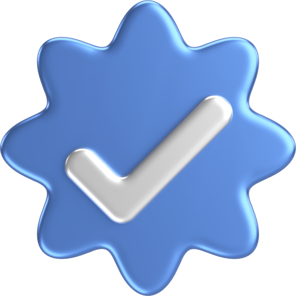 3D checkbox. Check mark. 3D illustration.