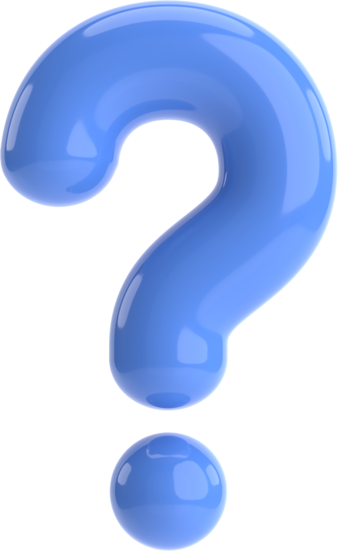 Question mark sign. 3D illustration.